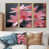 Toile avec cadre flottant or