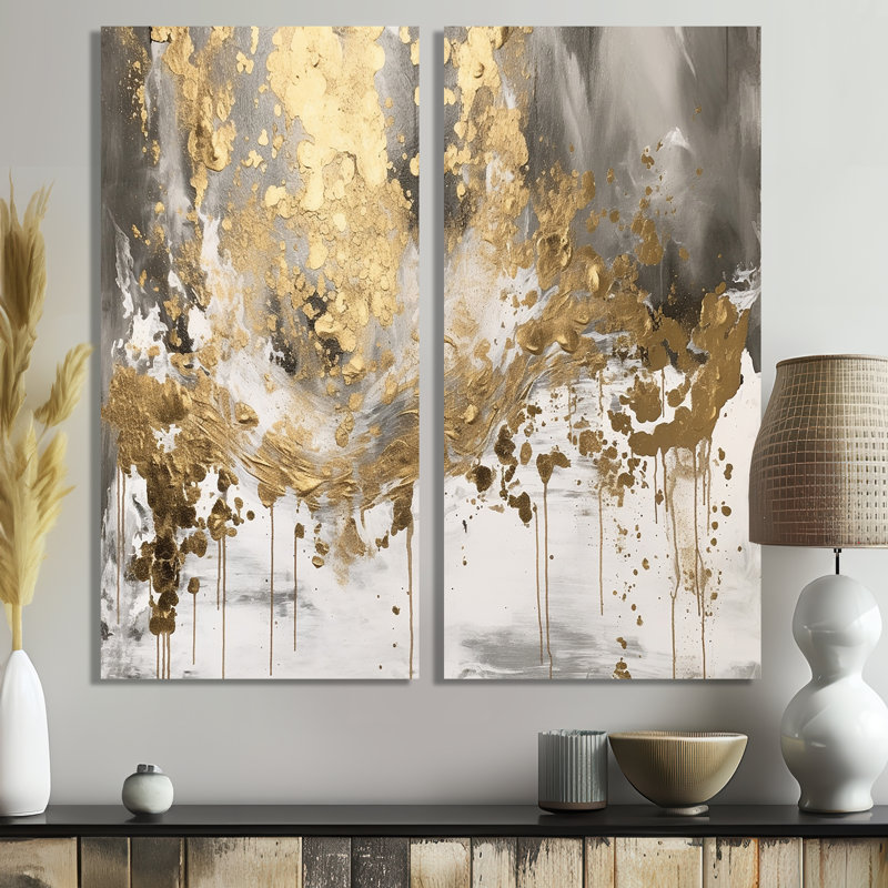 Elledge - décoration murale moderne blanche, H 20 po x l 24 po, Toile tendue, Ne s’applique pas