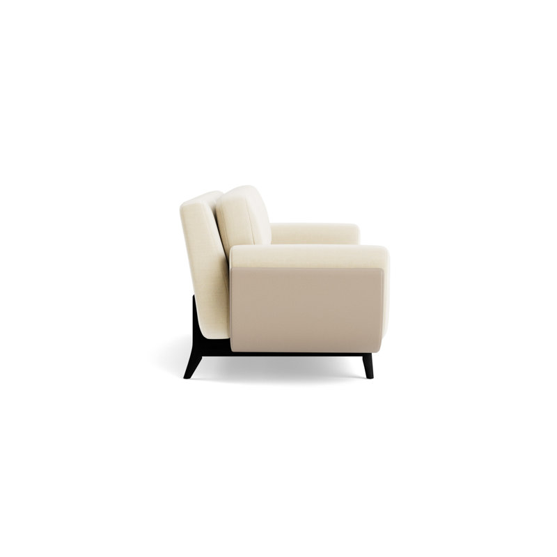 Regatta 100 Sofa, Linen - Cream/Greenwich Leather - Taupe, Black