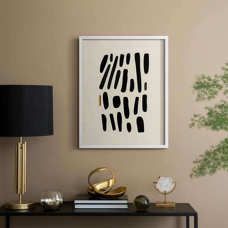«Abstract CCLV», reproduction encadrée prête à être accrochée, H 10 po x l 8 po, Blanc