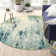 Tapis bleu clair tissé à la machine à motif abstrait Keimar