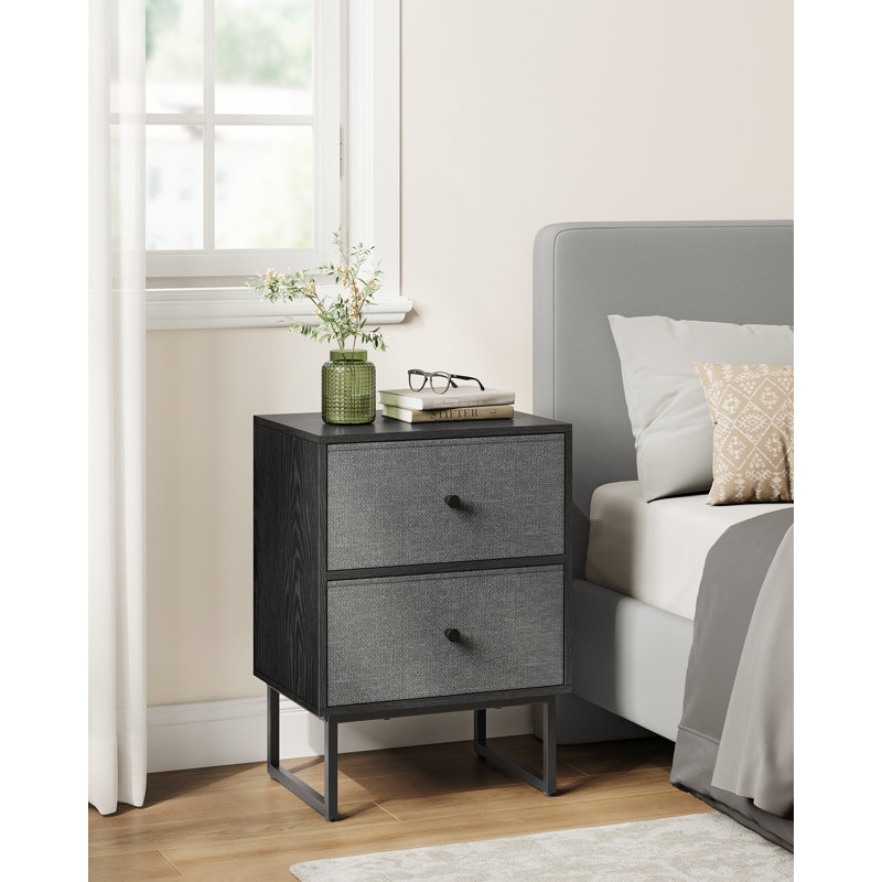Table de chevet Bryiana, Gris colombe