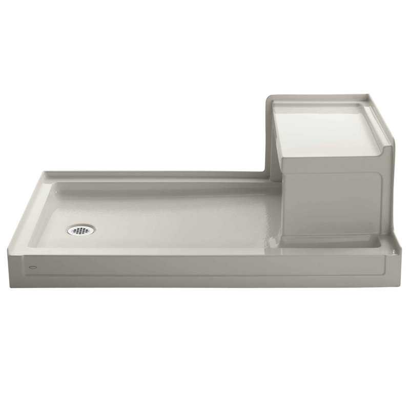 Tresham 60" W x 36" D Single Threshold Shower Base, Sandbar