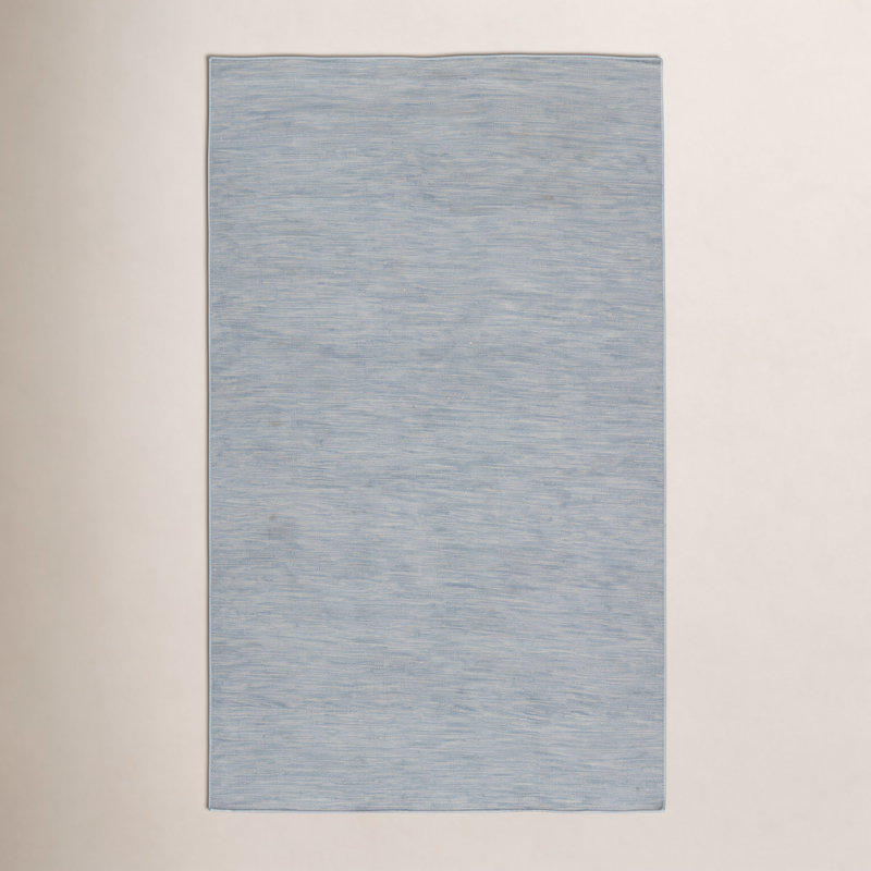 Tapis intérieur / extérieur gris tissé à la main Burkett, Rectangle de 5 pi x 8 pi