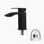 Lavabo de salle de bain mural rectangulaire en céramique 17 "x 14" avec barre à serviette noire et trop-plein, robinet noir