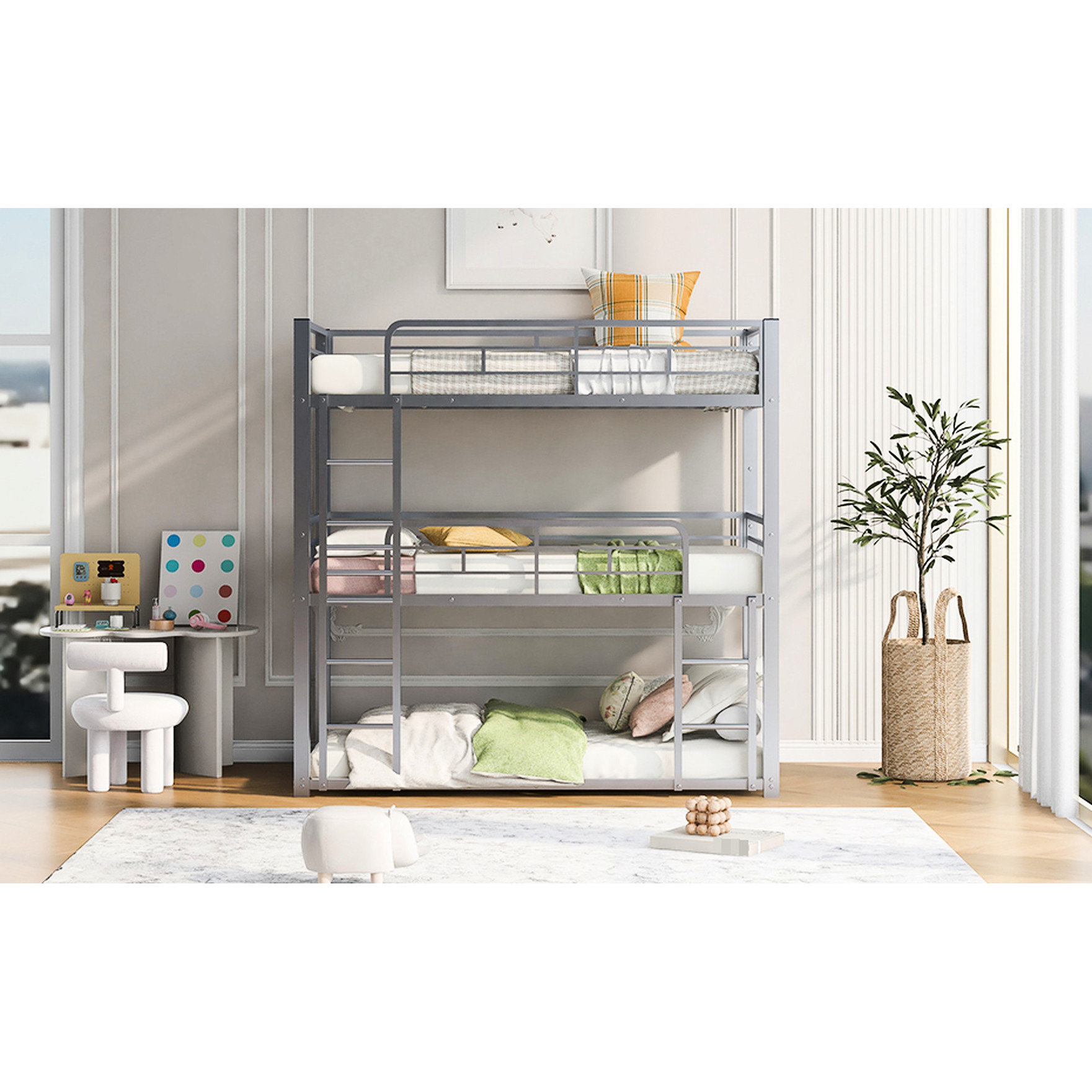 Isabelle & Max™ Twin Size Metal Triple Bunk Bed In - Stable & Practical ...