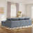 110'' Comfy L Shaped Sectional Modular Cloud Sofa with Ottoman, Oversized Compression Deep Seat Couch, 3 Seater Living Room Set-910451955