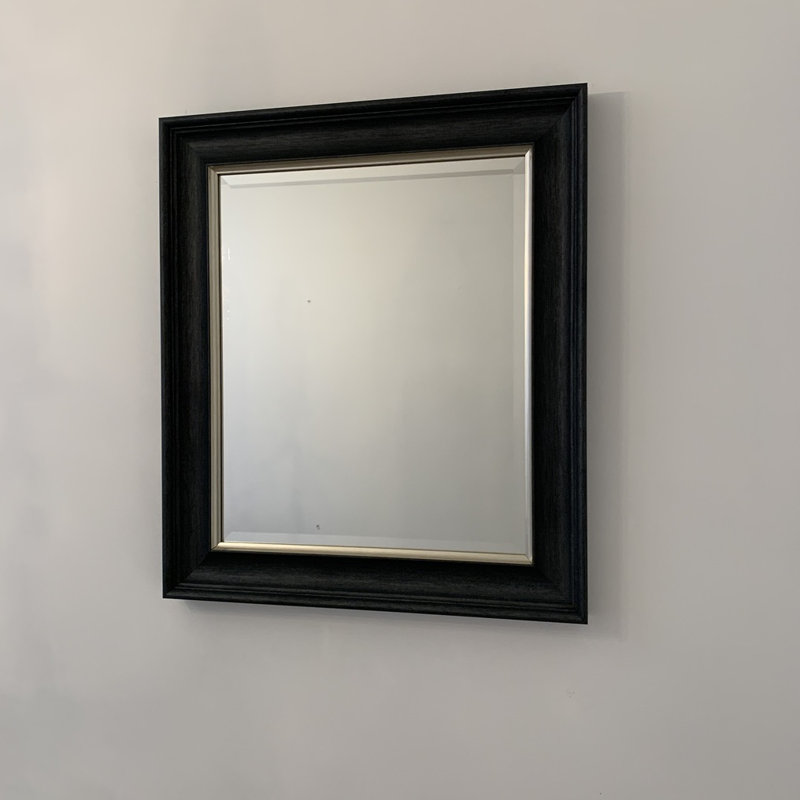 Oklee Square Mirror, 76cm x 65.8cm , Dark Grey/Silver