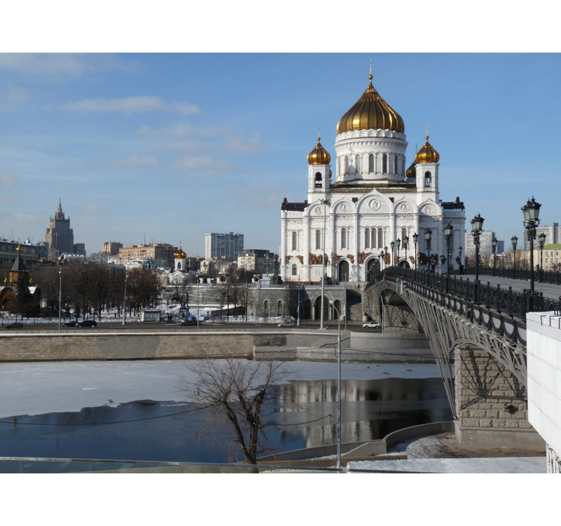 Cathédrale du Christ-Sauveur, Moscou, H 14 po x l 18 po