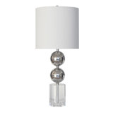 Dylan 1 Light Crystal and Chrome Metal Table Lamp