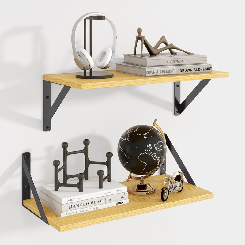 2 Piece Wood Floating Shelf