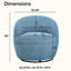 Chaise pivotante 360, tissu luxueux bleu, confort et design confortables