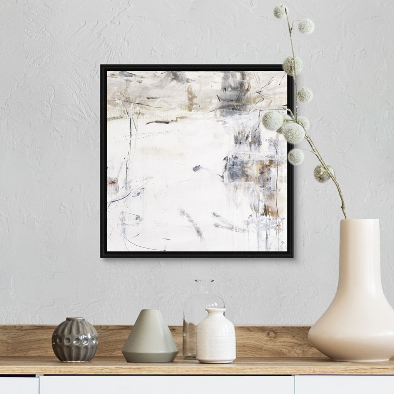 «Way Life Is I», reproduction sur toile, H 14 po x l 14 po, Reproduction avec cadre flottant, Noir
