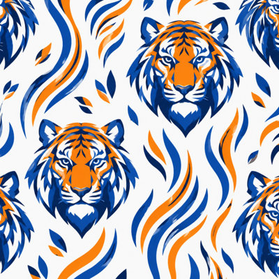 Papier peint adhésif autocollant à rayures bleues orange et bleu peler et coller
