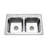 Glowtone 33'' L Double Bowl Stainless Steel Kitchen Sink-2894939