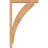 3 1/2"W x 18"D x 30"H Thorton Block Smooth Bracket w/ Offset Brace, Western Red Cedar-47797957-47797707