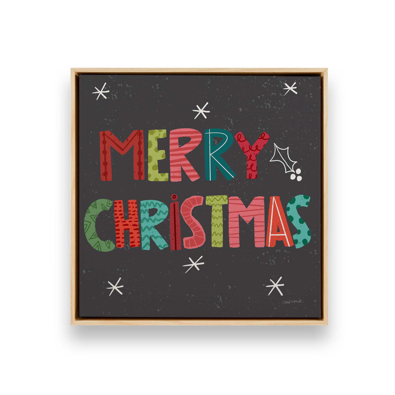 «Holiday Wishes IV» par Cheryl Warrick, reproduction d'art sur toile, Érable, H 12 po x l 12 po