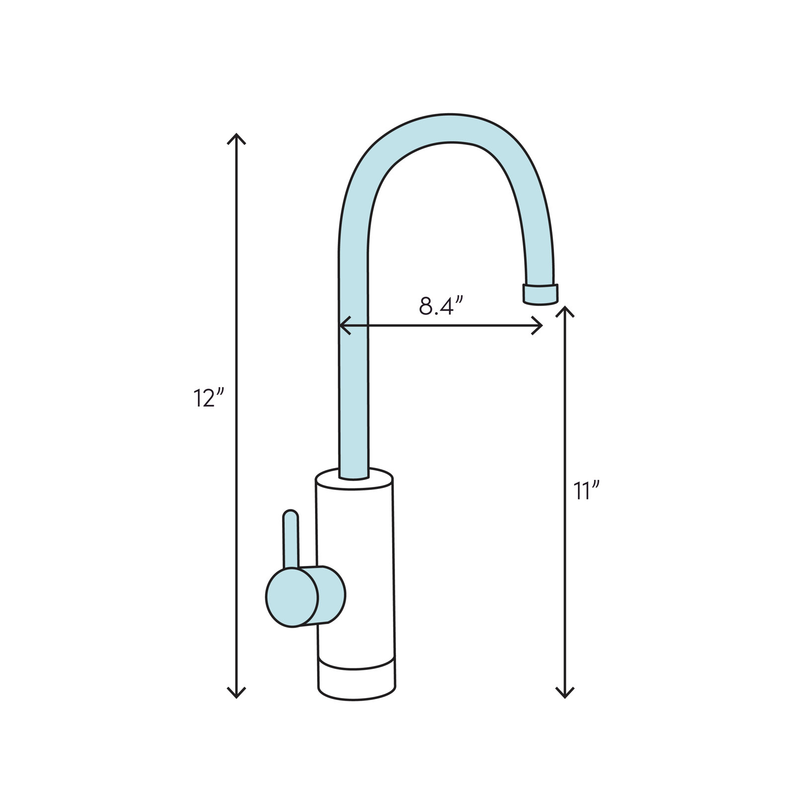 90 Degree Kitchen Faucet, Spot Resist Stainless