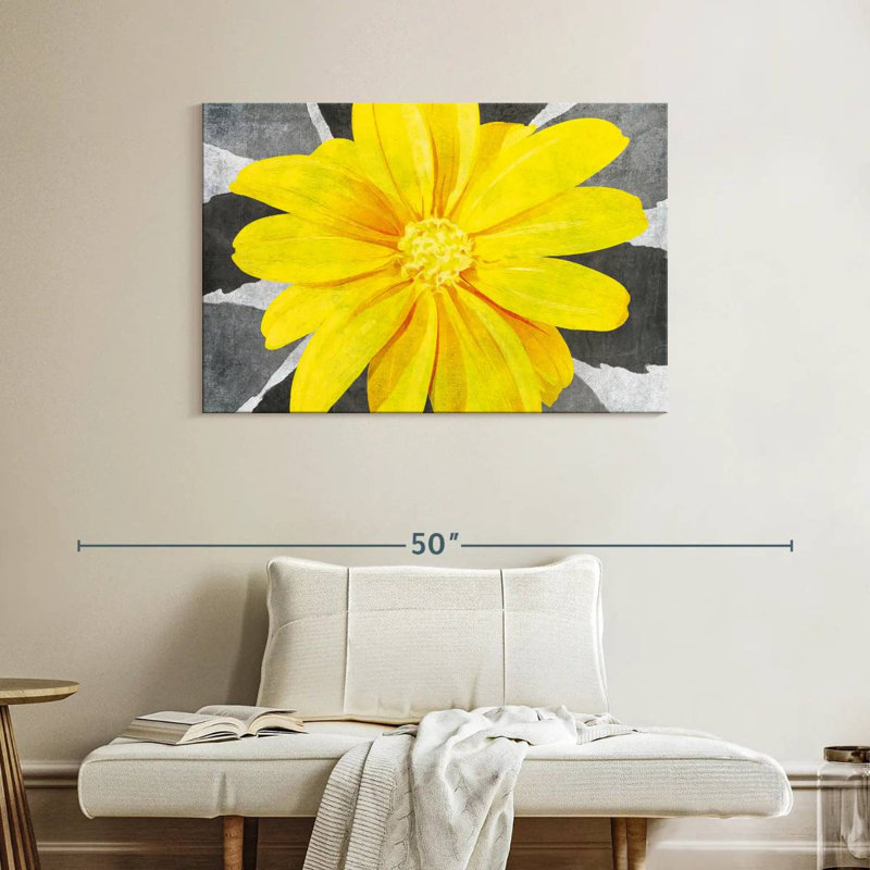 Harnek Bright Yellow Daisy, 26" H x 39" W