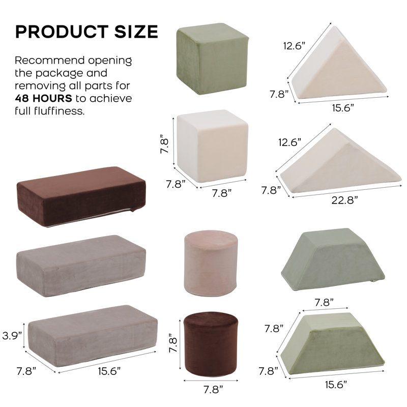 11 pièces de blocs de mousse d'arbre de Noël - jouets de construction pour enfants, ensemble de jeu en mousse souple, idée de cadeau de vacances amusante