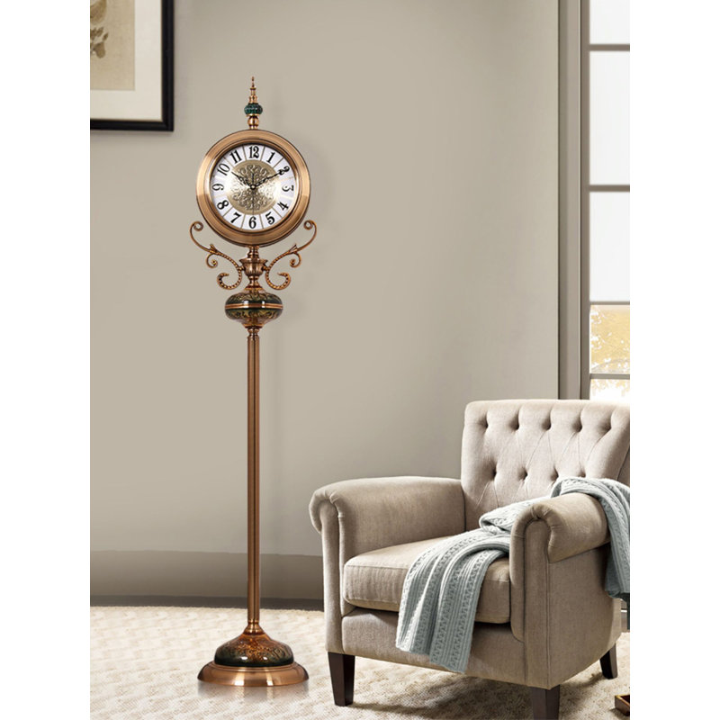 European-style ornate vintage standing floor clock