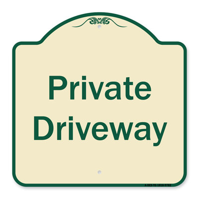 Enseigne Signmission Designer Series - allée privée 3 | Enseigne architecturale en aluminium épais de 18 po x 18 po bourgogne | Protégez votre entreprise et votre commune | Fabriqué aux États-Unis