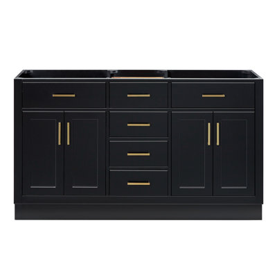 60" Double Bathroom Vanity Base Only