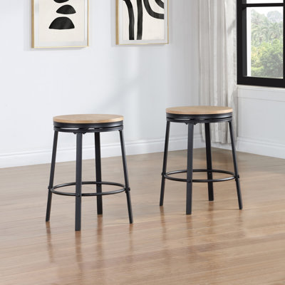 Bruce Swivel Counter Stool with Metal Frame