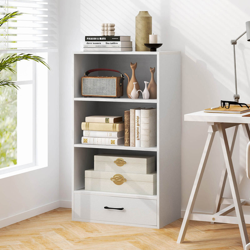 Bibliothèque standard H 48 "x l 24" Nobumifi, Blanc