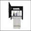Élégante armoire à pharmacie à miroir H 19,7 po x l 17,7 po avec porte-serviettes, une porte avec deux tablettes intérieures pour la salle de bain et la cuisine-198004897