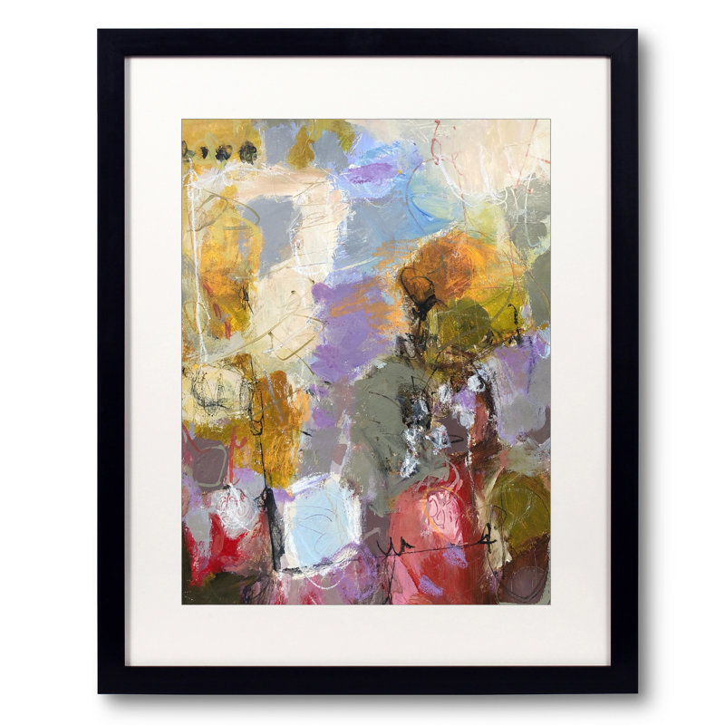«Always There» par Elizabeth Chapman - Peinture, Papier avec cadre noir, H 20 po x l 16 po