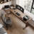 Light walnut L-Shaped Solid Wood desks-107510417-107510420