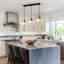 Modern Rectangular Crystal 3-Light Pendant Chandelier 