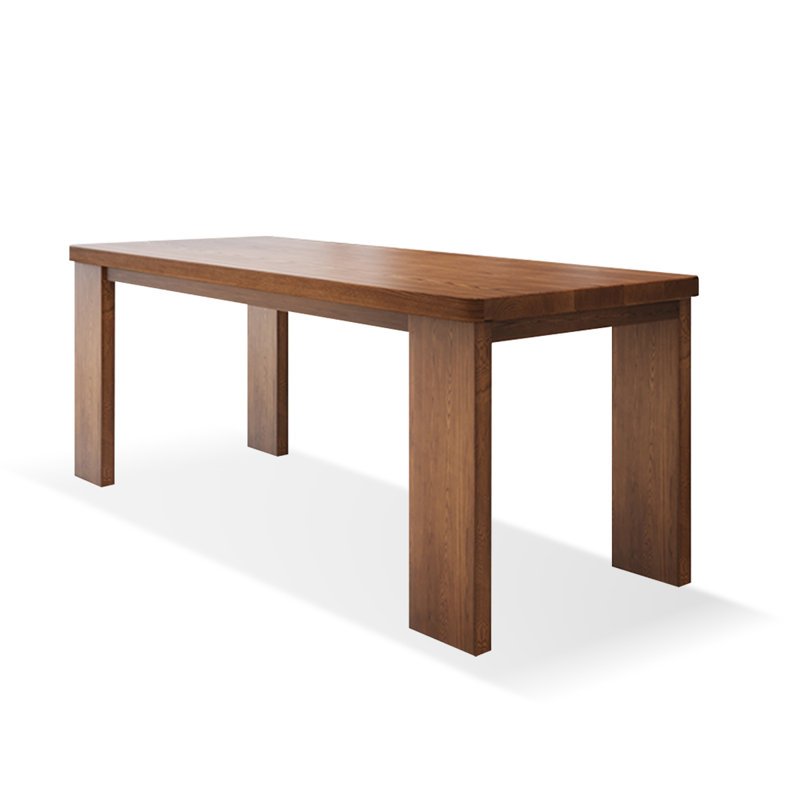 Bureau rectangulaire en bois massif brun noisette, H 29,53 po x l 78,74 po x P 23,62 po