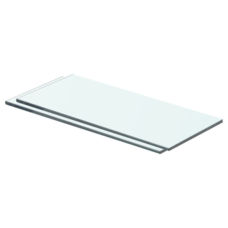 Zaynab 2 Piece Glass Floating Shelf, 0.8cm H x 40cm W x 12cm D