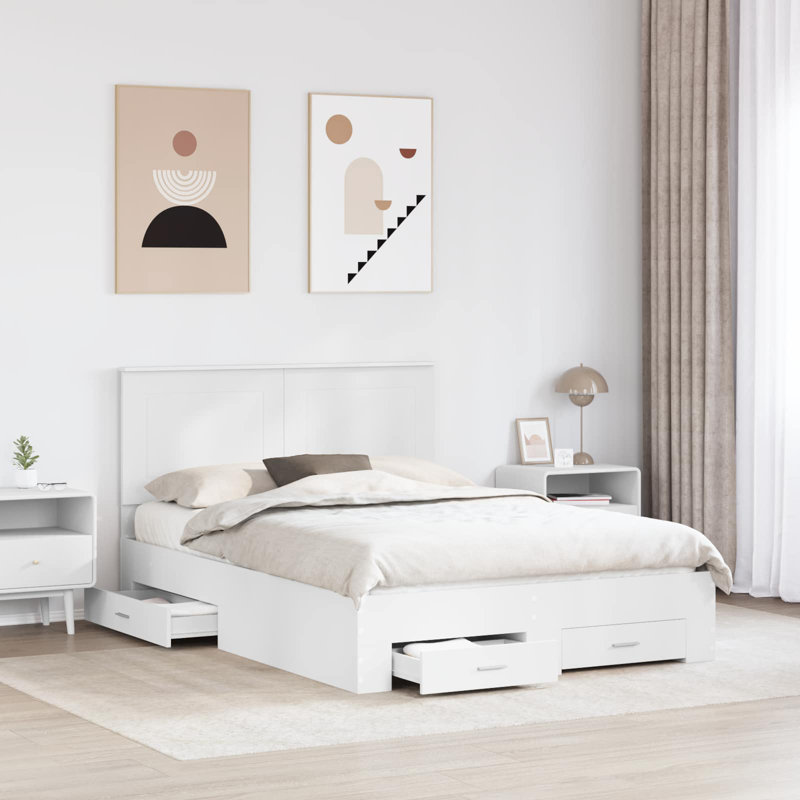 Bed, European Double (140 x 200 cm), White