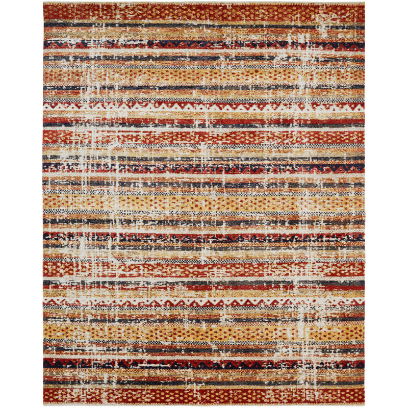 Deaton Southwestern Area Rug in Gold, Rectangle 9'3" x 13'