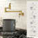 ARCORA Wall Mounted Pot Filler Brass Folding Kitchen Faucet with 2 Handles