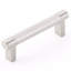 Emtek Select Cabinet Pull 3-1/2" C-C, Rectangular Stem, Knurled Bar-2133806860