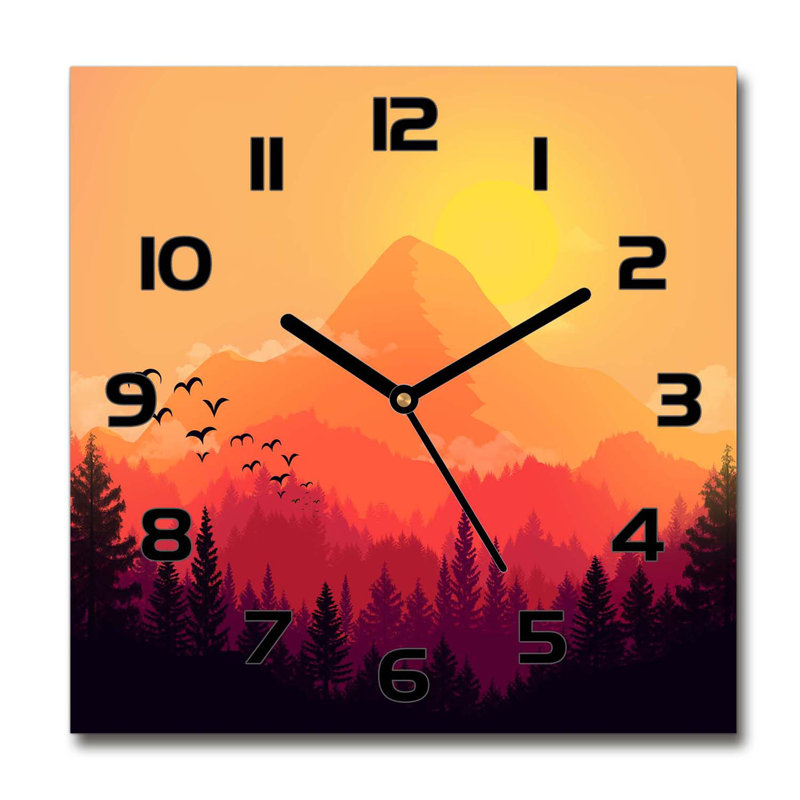 Hawraa Glass Wall Clock, Black