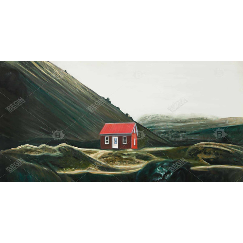 Isolated shack - 15.75"x31.50" Desk mat