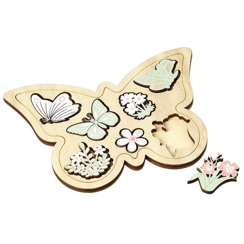 Wooden Butterfly With Decs Set