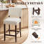 Tabouret de bar moderne en bois massif rembourré, 66 cm de hauteur, avec dossier et repose-pieds (ensemble de 6)-630031774