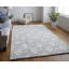 Tapis bleu à motif abstrait noué à la main Davisboro-22512643