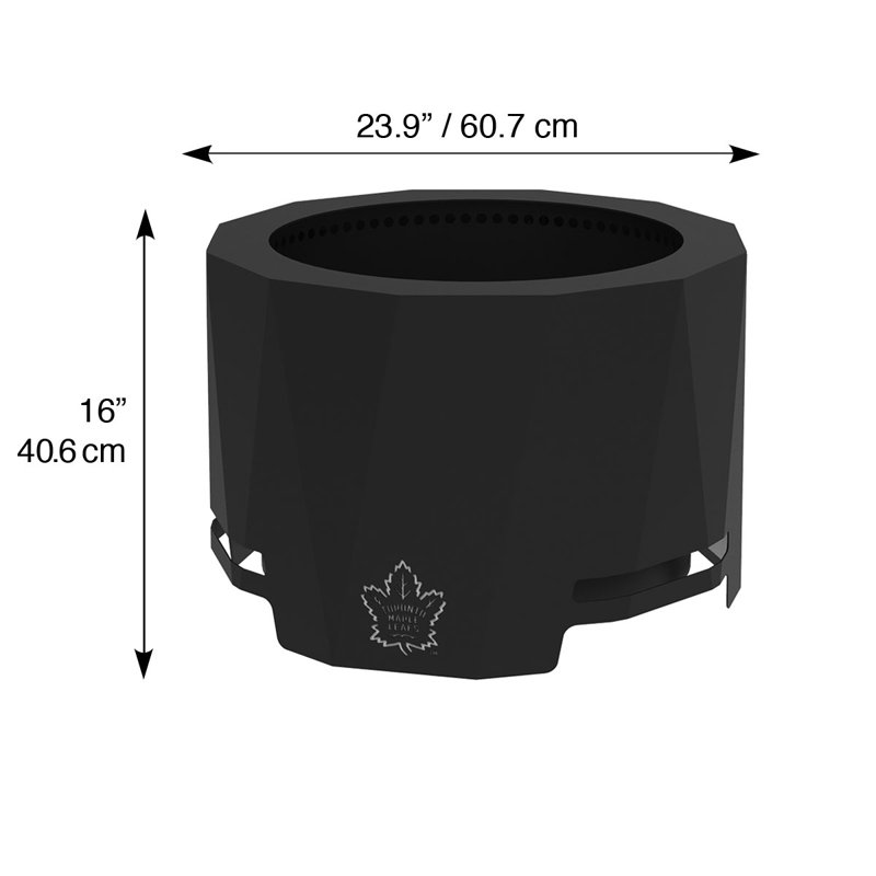 Round Steel Smokeless Fire Pit, Toronto Maple Leafs