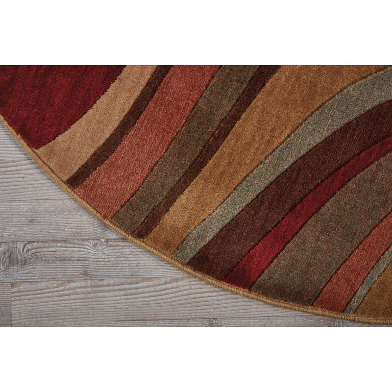 Yuzo Abstract Indoor Rug, Round 5'6"