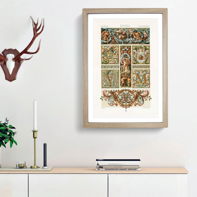 17th Century Pattern by Albert Racinet - Picture Frame Painting Print