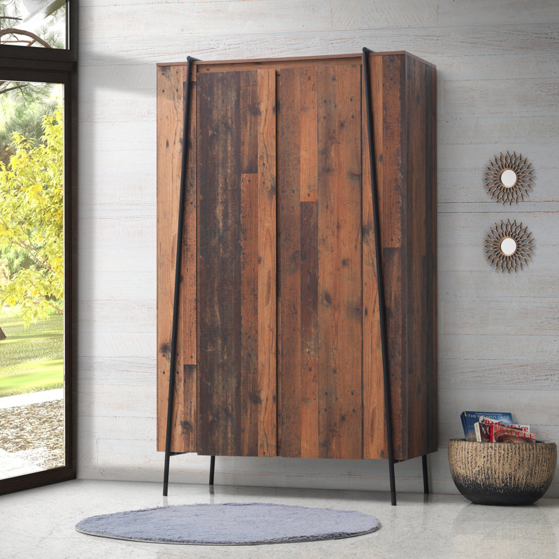 Brannan 2 Door Manufactured Wood Wardrobe