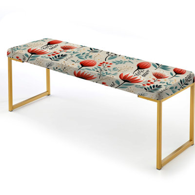 Banc rembourré or