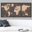 «World Map Sepia Global Country», ensemble de 3 reproductions sur toile-119399989-87392697-87392698